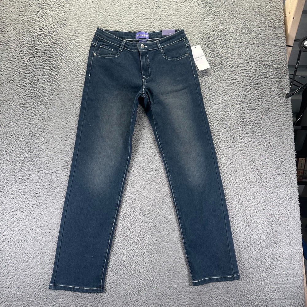 Mint Girl Jeans Girls Size 16 Blue Straight Relaxed Cotton Stretch Dark Wash